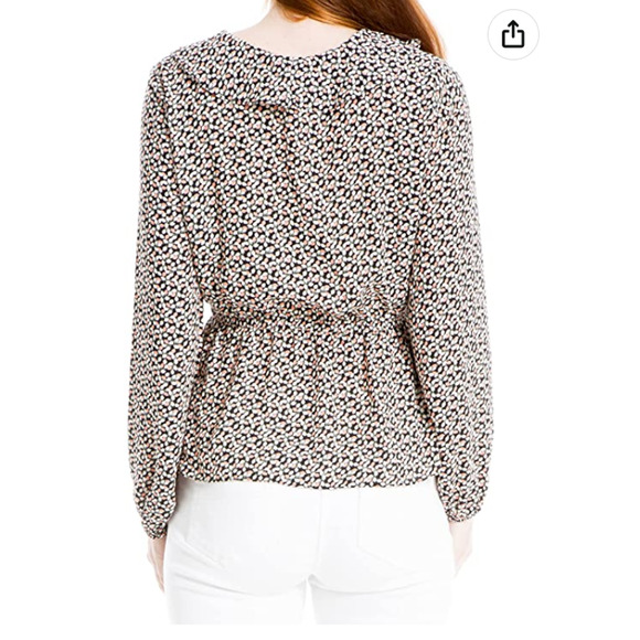 Max Studio Ruffle Front Faux Wrap Top - Picture 11 of 11